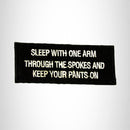 SLEEP WITH ONE ARM  Iron on Small Patch for Biker Vest SB925