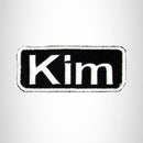 Kim White on Black Iron on Name Tag Patch for Biker Vest NB125
