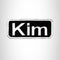 Kim White on Black Iron on Name Tag Patch for Biker Vest NB125