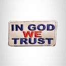 IN GOD WE TRUST Red White and Blue Small Patch Iron on for Vest SB642