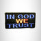 IN GOD WE TRUST Blue and Red on Black Small Patch Iron on for Vest SB643