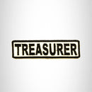 TREASURER Black on White Small Patch Iron on for Biker Vest SB680