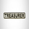 TREASURER Black on White Small Patch Iron on for Biker Vest SB680