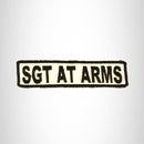 SGT AT ARMS Black on White Small Patch Iron on for Biker Vest SB686