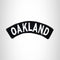 Oakland State White on Black Small Rocker Patch Front for Biker Jacket Vest