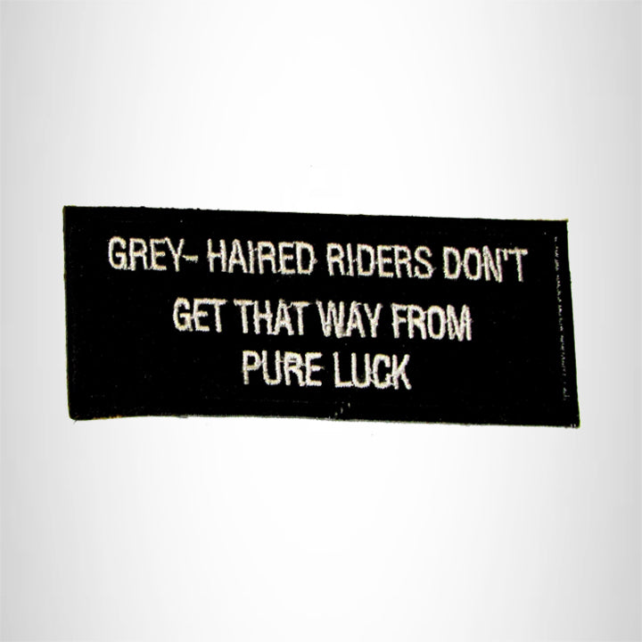 Gray Haired Riders don't Get Iron on Small Patch for Biker Vest SB968