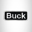 Buck Iron on Name Tag Patch for Motorcycle Biker Jacket and Vest NB144