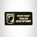 POW MIA NEVER FORGET Small Patch iron on for Biker Vest SB695