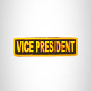 VICE PRESIDENT Orange on Black Small Patch Iron on for Biker Vest SB696