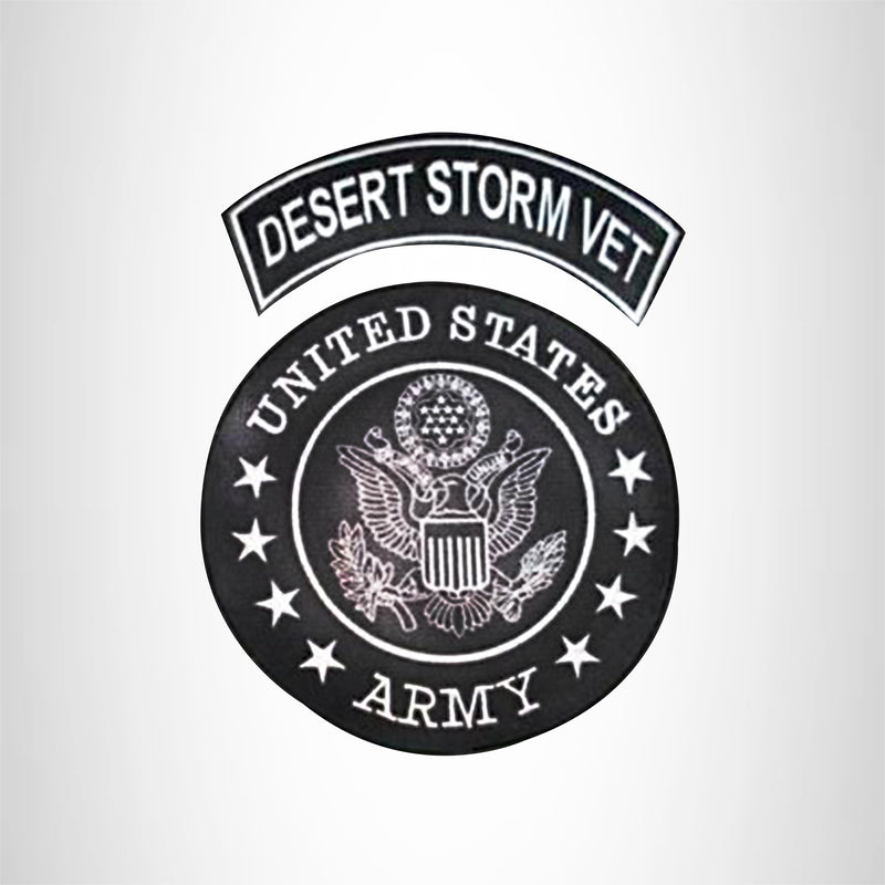 U.S Army Desert Storm Vet 2 Patches Set Sew on for Vest Jacket