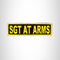 SGT AT ARMS Yellow on Black Small Patch Iron on for Biker Vest SB698