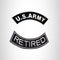 U.S. Army Retired Iron on 2 Patches Set Sew on for Vest Jacket