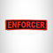 ENFORCER Red on Black Small Patch Iron on for Biker Vest SB701