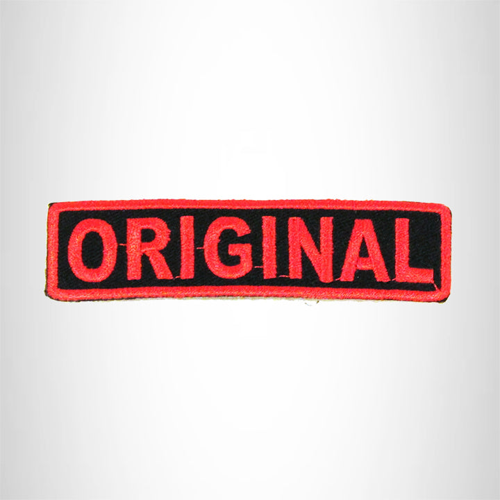 ORIGINAL Red on Black Small Patch Iron on for Biker Vest SB699