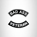 Bad Ass Veteran 2 Patches Set Sew on for Vest Jacket