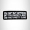 YOU CAN'T BUY HAPPINESS Small Patch Iron on for Biker Vest SB711