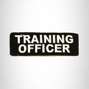TRAINING OFFICER White on Black Small Patch Iron on for Biker Vest SB712
