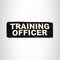 TRAINING OFFICER White on Black Small Patch Iron on for Biker Vest SB712