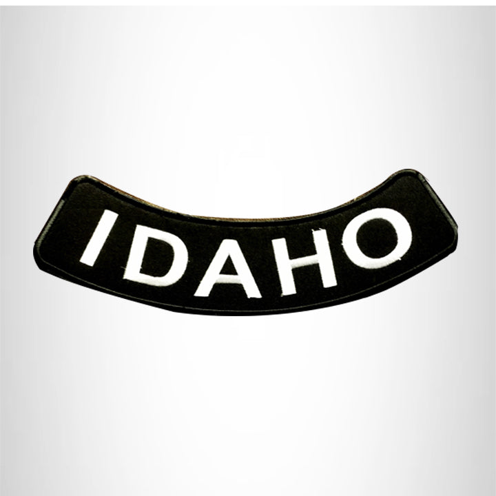 IDAHO White on Black Bottom Rocker Patch for Vest jacket BR374