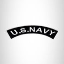 U.S NAVY White on Black Boarder Top Rocker Patch for Biker Vest Jacket