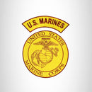 U.S.MARINES and MARINE CORPS 2 Patches Set Sew on for Vest Jacket