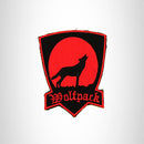 WOLF PACK Red on Black Small Patch Iron on for Biker Vest SB726