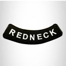 REDNECK White on Black Bottom Rocker Patch for Vest Jacket BR375