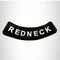 REDNECK White on Black Bottom Rocker Patch for Vest Jacket BR375