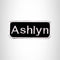 Ashlyn White on Black Iron on Name Tag Patch for Biker Vest NB107