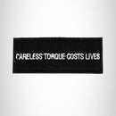 Careless Torque Cost Lives Iron on Small Patch for Biker Vest SB981