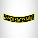 UNITED STATES ARMY Yellow on Black with Boarder Bottom Rocker Patch for Vest BR431