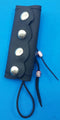 Leather pony tail wrap small with cross lace and beads-STURGIS MIDWEST INC.