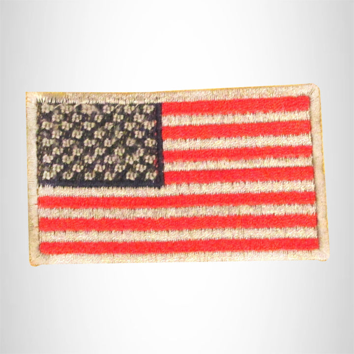 U.S Flag Red Silver and Blue Small Patch Iron on for Biker Vest SB789