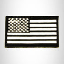 U.S Flag White on Black Small Patch Iron on for Biker Vest SB788