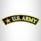 U.S Army Yellow on Black Star Top Rocker Patch for Biker Vest Jacket