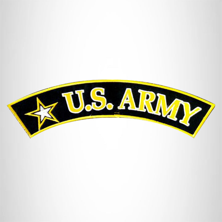 U.S ARMY Star Iron on Top Rocker Patch for Biker Vest Jacket TR205