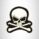Jolly Roger Skull and Cross Bones Small Patch Iron on for Biker Vest SB785