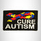 Cure Autism with Multi Color Ribbon Small Patch Iron on for Biker Vest SB779