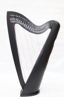 Musical Instrument Black 22 Strings Lever Solid Wood Celtic Irish Rose Harp