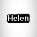 Helen White on Black Iron on Name Tag Patch for Biker Vest NB118