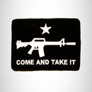 Come and Take It White and Black Small Patch Iron on for Biker Vest SB731