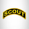 Scout Yellow on Black Small Patch Iron on for Biker Vest SB743