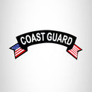 COAST GUARD USA Flag Banner Iron on Top Rocker Patch for Biker Vest Jacket