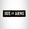 SGT. at ARMS White on black Small Patch Iron on for Biker Vest SB749