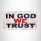 In God We Trust Blue and Red on White Small Patch Iron on for Biker Vest SB800