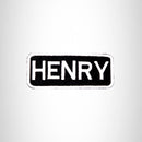 Henry Iron on Name Tag Patch for Motorcycle Biker Jacket and Vest NB164