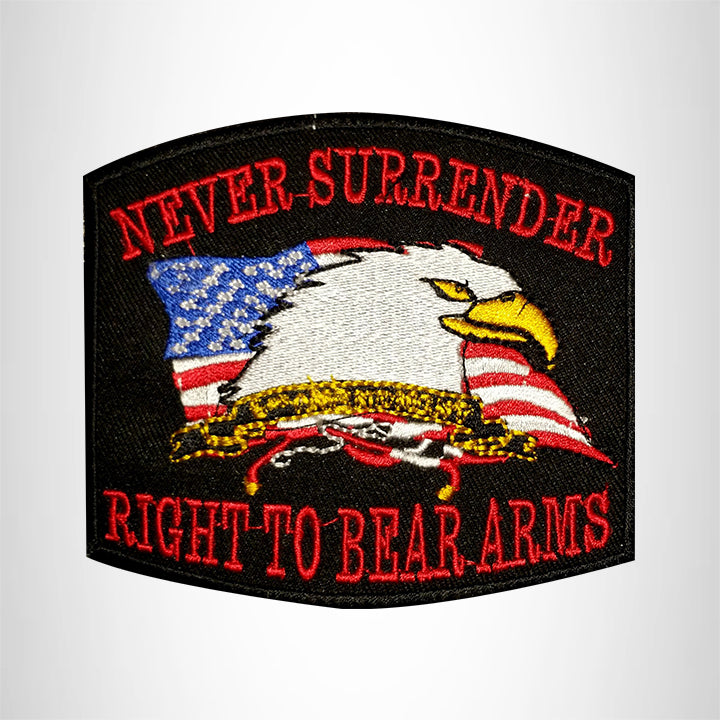 NEVER SURRENDER Small Patch Iron on for Vest Jacket SB665
