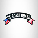 U.S COAST GUARD USA Flag Banner Iron on Top Rocker Patch for Biker Vest Jacket