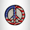 FLAG PEACE SIGN Small Patch Iron on for Vest Jacket SB663