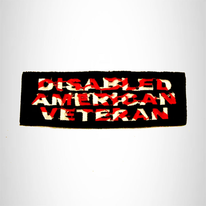Disabled American Veteran Small Patch Iron on for Biker Vest SB824